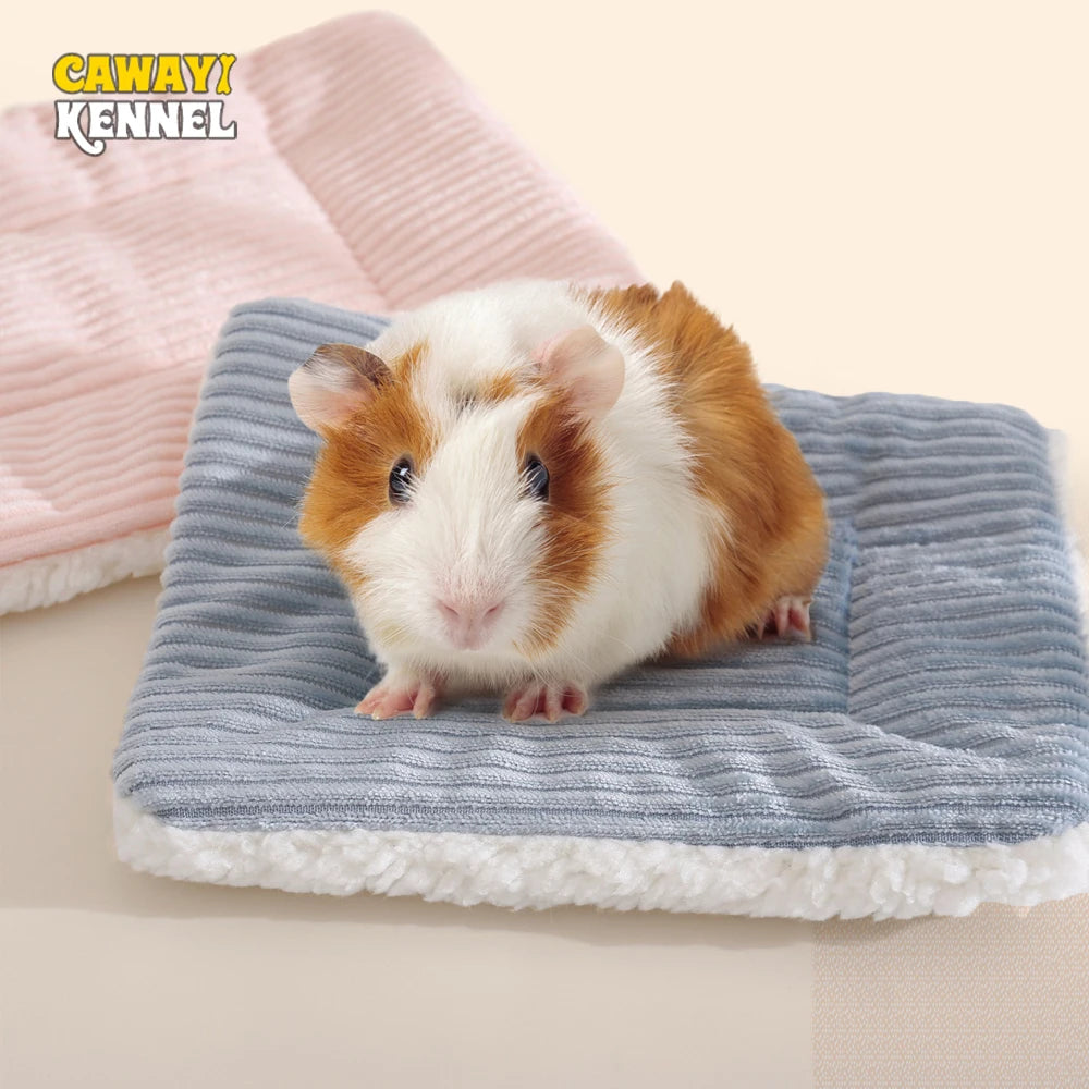 Warm Autumn Winter Solid Fleece Bed Soft Lint Sleep Mat Nest Plush Mat Bed for Small Animal Hedgehog Hamster Rabbit Bird Mats
