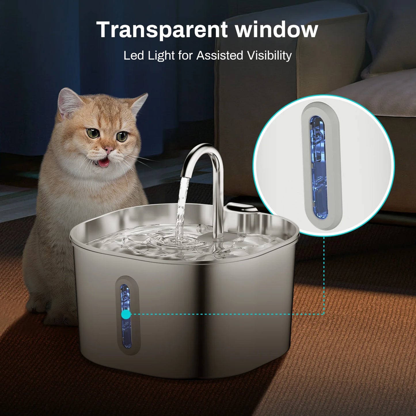 2L Automatic Pet Feeder Cat Smart Pet Feeder Wi-Fi Camera Controlled Dog Cat Food Dispenser Remote App