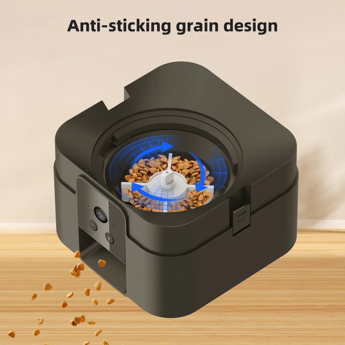2L Automatic Pet Feeder Cat Smart Pet Feeder Wi-Fi Camera Controlled Dog Cat Food Dispenser Remote App
