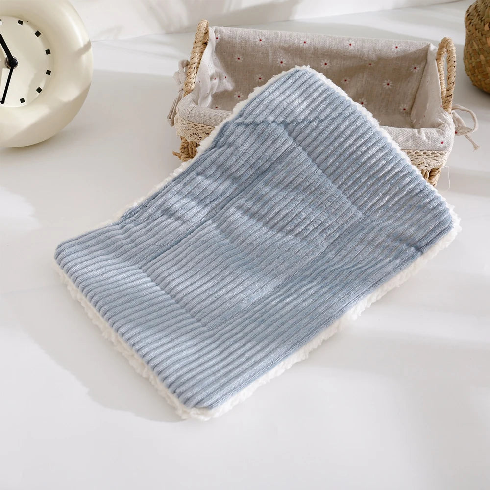 Warm Autumn Winter Solid Fleece Bed Soft Lint Sleep Mat Nest  Plush Mat Bed for Small Animal Hedgehog Hamster Rabbit Bird Mats